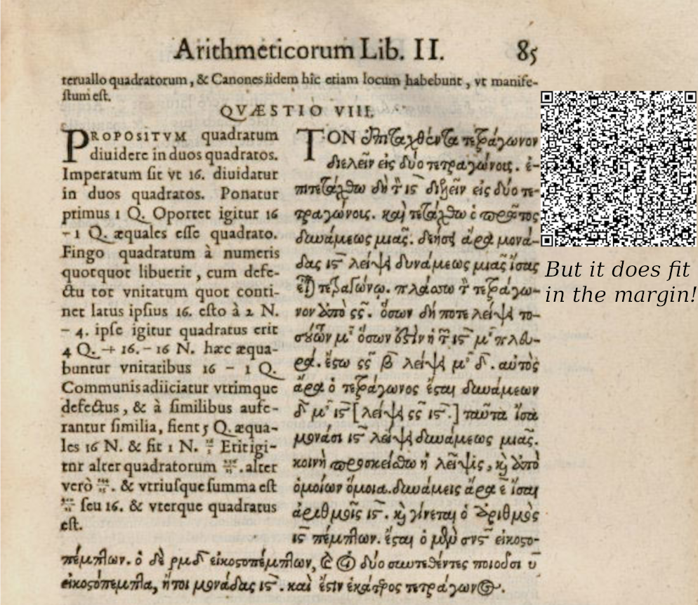 Ix: the proof fits in the margin